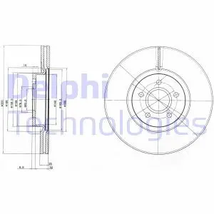 Гальмiвний диск Delphi BG4056C
