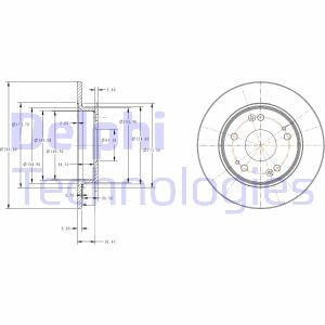 Гальмiвнi диски фарбованi Delphi BG4118C