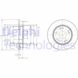 Гальмiвний диск фарбований Delphi BG4118C