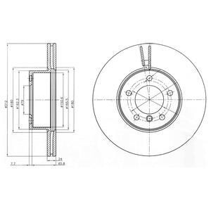 Гальмiвнi диски фарбованi Delphi BG4172C