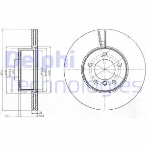 Тормозной диск крашеный Delphi BG4172C