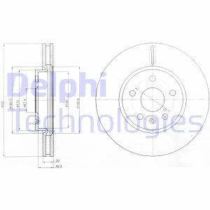 Гальмiвнi диски фарбованi Delphi BG4189C