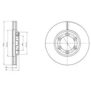 Гальмiвнi диски Delphi BG4252