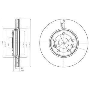 Гальмiвнi диски фарбованi Delphi BG4317C