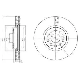 Гальмiвний диск фарбований Delphi BG4330C
