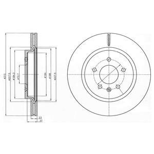 Гальмiвнi диски фарбованi Delphi BG4388C