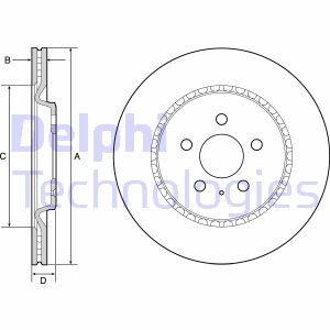 Гальмiвнi диски фарбованi Delphi BG4643C