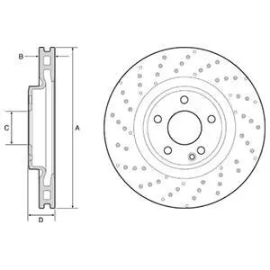 Гальмiвний диск фарбований Delphi BG4658C