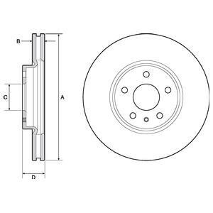 Гальмiвнi диски фарбованi Delphi BG4702C