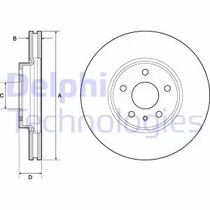 Гальмiвний диск фарбований Delphi BG4702C