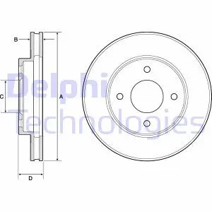Гальмiвний диск Delphi BG4742C