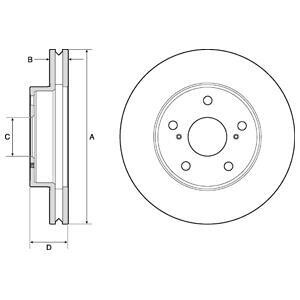 Гальмiвнi диски фарбованi Delphi BG4758C