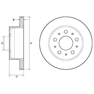 Гальмiвнi диски заднi Delphi BG4796C