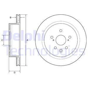 Тормозной диск Delphi BG4962C