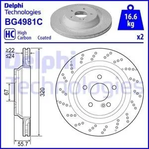Гальмiвний диск Delphi BG4981C