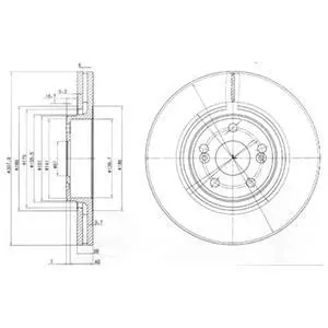 Гальмiвний диск Delphi BG9016