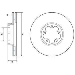 Гальмiвнi диски фарбованi Delphi BG9142C