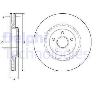 Гальмiвнi диски переднi Delphi BG9213C