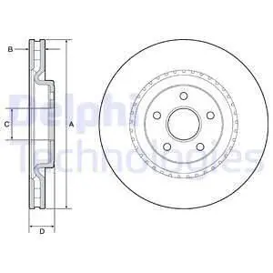 Гальмiвний диск переднiй Delphi BG9213C