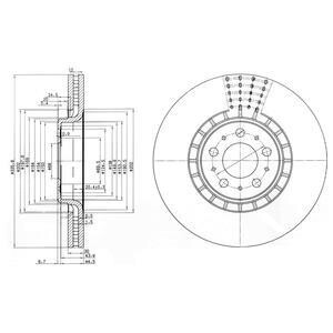 Гальмiвнi диски фарбованi Delphi BG9783C