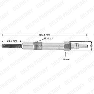 Свiчка накалювання ZN Delphi HDS382