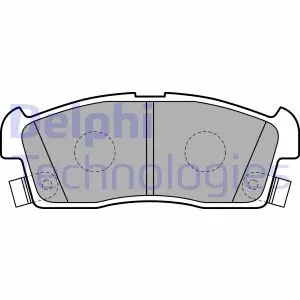 К-кт перед. тормоз. колодок Daihatsu Copen, Cuore Vii, Sirion, Yrv Mitsubishi I Subaru Justy Iv Suzuki Alto, Carry, Celerio, Ignis I, Ignis Ii, Ignis Iii 1.0-Electric Delphi LP2258