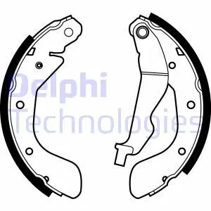 Тормозные колодки барабанные Delphi LS1969