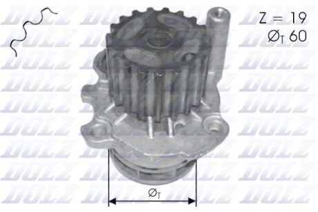 Водяной насос Audi A2 (8Z0) / SEAT AROSA (6H) / SK DOLZ A196