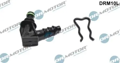 Штуцер шланга обратки Г-образный, с безопасностью - Bosch (пласт.) DR.MOTOR DRM10L