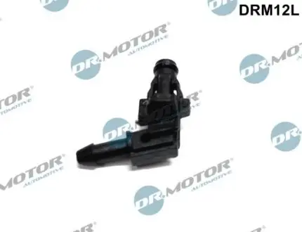 Штуцер шланга обратки Г-образный, с безопасностью - Delphi (пласт.) DR.MOTOR DRM12L