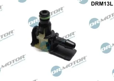 Штуцер шланга обратки Г-образный, с безопасностью - Siemens (пласт.) DR.MOTOR DRM13L