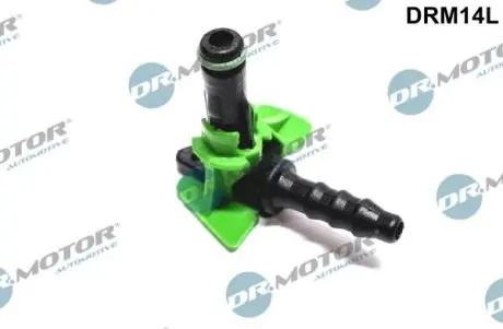 Штуцер шланга обратки Г-образный, с безопасностью - Siemens (пласт.) DR.MOTOR DRM14L