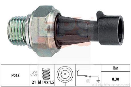 Датчик тиску масла Citroen Jumper 2.8HDi 99-06 /Fiat Doblo 1.6/1.9D 01- /Opel Astra H 1.9CDTI/Renault Master II 2.5D/2.8dTi 98-01 EPS 1.800.096