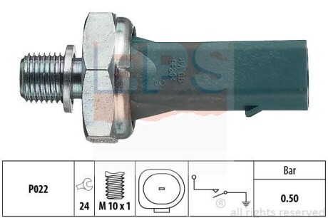 Датчик тиску масла VW Gofl 4/Audi A2/Bora/Polo EPS 1.800.139 (фото 1)