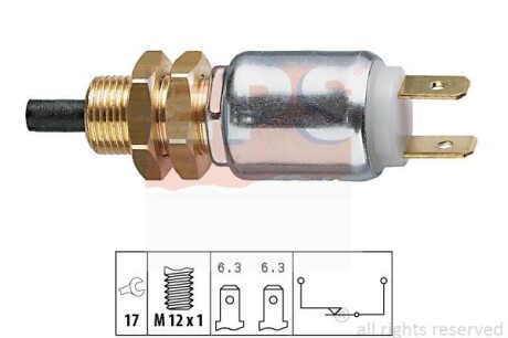 Перекл. світла "Стоп" Volvo 142-164,240-265,740-780 Bmw E30/ EPS 1.810.014 (фото 1)