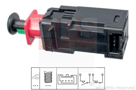 Перемикач стоп-сигналу Citroen Nemo 08- /Fiat Fiorino 07- /Opel Astra H/Corsa D/Vectra C/Peugeot Bipper 08- EPS 1.810.208