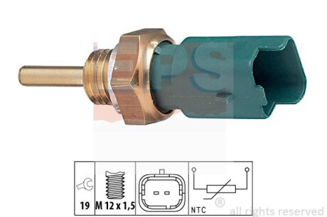 Датчик температуры охол.жидкости Fiat 1.2-1.9JTD 99-,Opel 1.3-1.9 CDTI 03- EPS 1.830.261