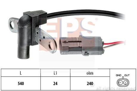 Датчик положения кол-вала Renault Laguna (B56,556) I 2.0 16V/3.0 06.95-03.01/Megane I (BA0/1) 96-99/Safrane I(B54) 92-96 EPS 1.953.016