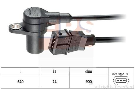 Датчик положення к/вала Alfa Romeo 145, 146, 155, 156, 164, 33, 75 EPS 1.953.132 (фото 1)