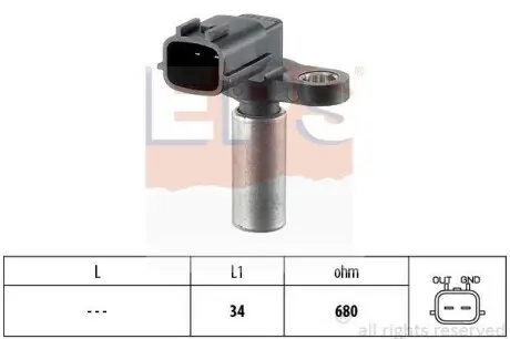 Датчик положення колінвалу Nissan Almera II, Tino 2.2 00- EPS 1.953.276