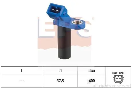 Датчик положения коленвала Ford Focus, Mazda 2, Volvo S40, 1,0-2,0, 95- EPS 1.953.304