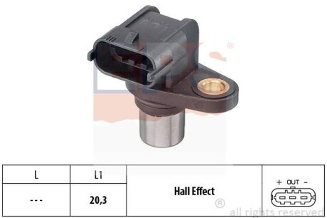 Датчик положения к/вала Opel Corsa, Astra, Agila 1,0-1,2 96- EPS 1.953.346