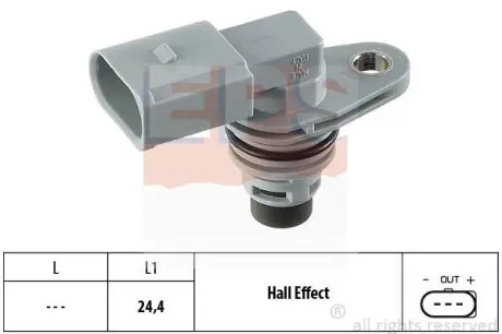 Датчик положения распредвала Audi A2, A3 VW Golf V/Plus, Jetta III 1.4TSI, 1.6FSI 02- EPS 1.953.368