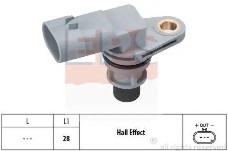 Датчик положения коленвала Fiat Doblo 1.3D/JTD 06.03- Opel 1.3CDTI 06.03- EPS 1.953.380