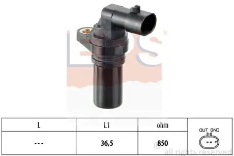 Датчик коленвала Fiat Doblo 1.3D Multijet 05- EPS 1.953.407