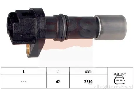 Датчик положення колінвалу Toyota Aygo 1.0 05-/Yaris 1.0 05- EPS 1.953.461