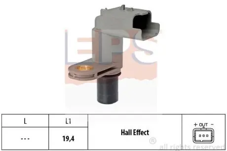 Датчик положення розподільчого валу Citroen C2/3/4, Peugeot 1007,206,207,307 1.4 03- EPS 1.953.468