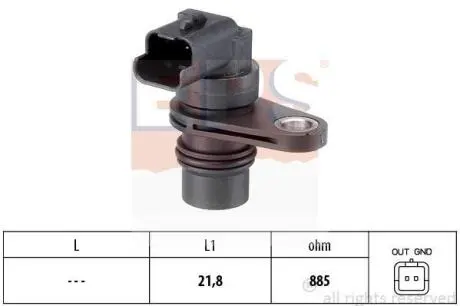 Датчик положения коленвала Citroen C4 Grand Picasso 2.0 16V 06- EPS 1.953.487