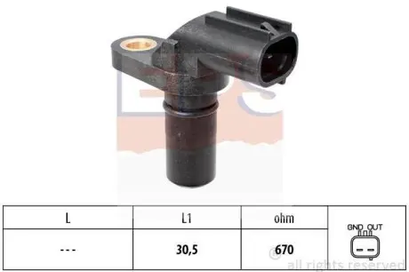 Датчик положення колінвалу Ford Fiesta V, Fusion /Suzuki Ignis, Liana, Swift 1.2-1.6 03- EPS 1.953.522