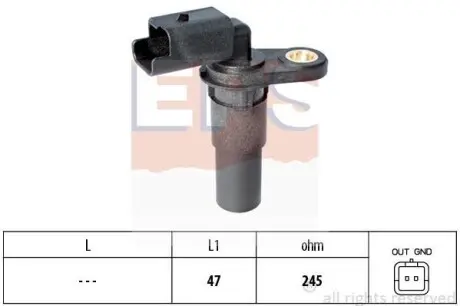 Датчик положення колінвалу Renault Clio 1.4/1.6 05-/Megane III 1.6/Scenic 1.6 05- EPS 1.953.536